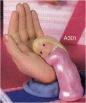 Hand Gottes mit Mädchen